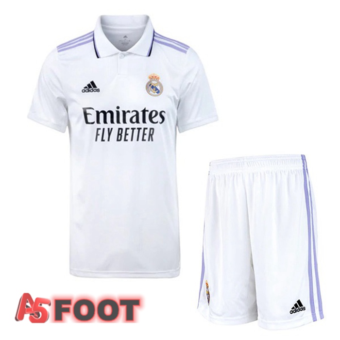 Maillot de Foot Real Madrid Enfant Domicile Blanc 2022/2023